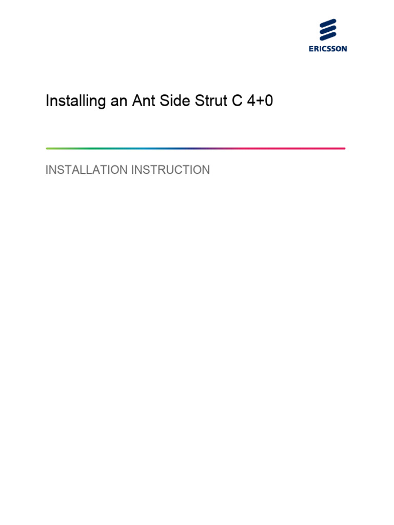 Ant Side Strut C 4+0 Installation Guide | PDF | Nut (Hardware ...
