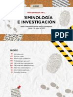 Presentación Criminología Recortes Papel Marrón y Amarillo