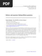 Defects and Quantum Seiberg Witten Geometry