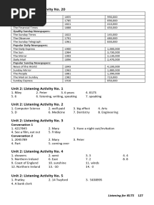 Listening Unit 2 Answers