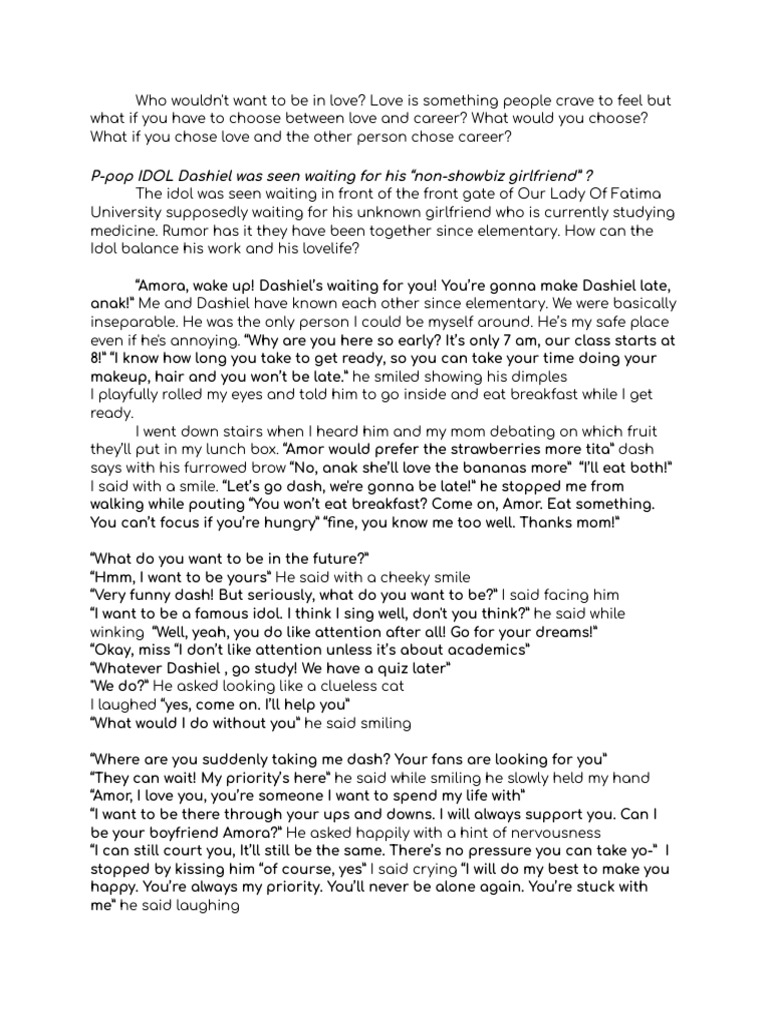 Story NG GF Ni Mingyu | PDF