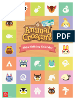 Animal Crossing New Horizons Birthday Calendar 2024 LAT-1