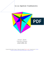 Lecture Notes in Algebraic Combinatorics - Jeremy L. Martin