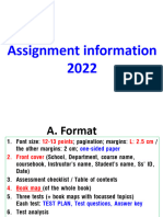 Assignment Information - 2022
