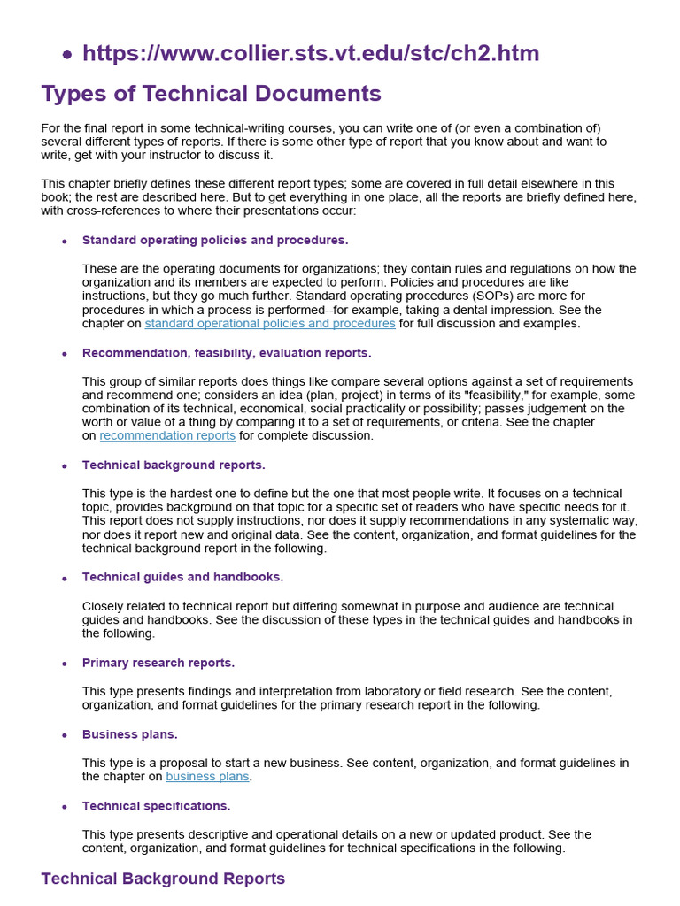 Types Of Technical Documents , 15 Types of Technical Documentation ...