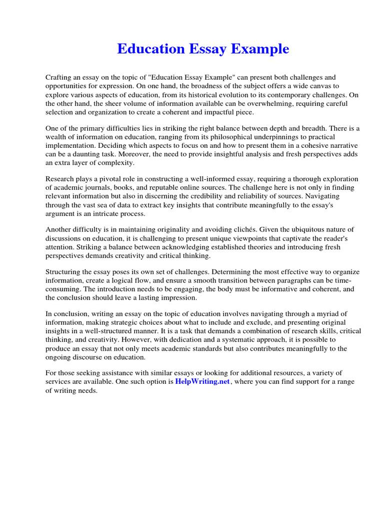 Education Essay Example | PDF | Essays | Tesco