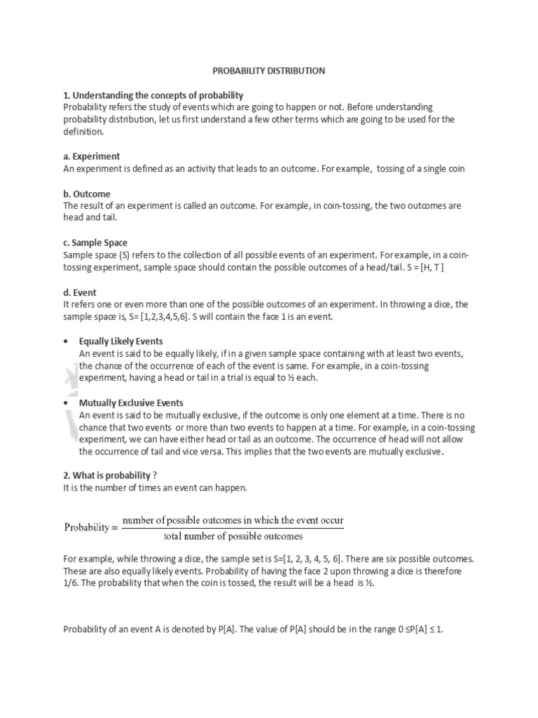 Understanding The Concepts of Probability | PDF | Probability ...
