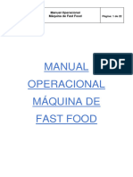 Manual Operacional Máquina de Fast Food