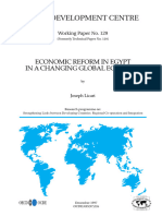 Oecd Development Centre: Economic Reform in Egypt in A Changing Global Economy