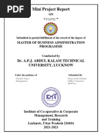 Aktu Mini Project Guidelines 2025 For MBA | PDF