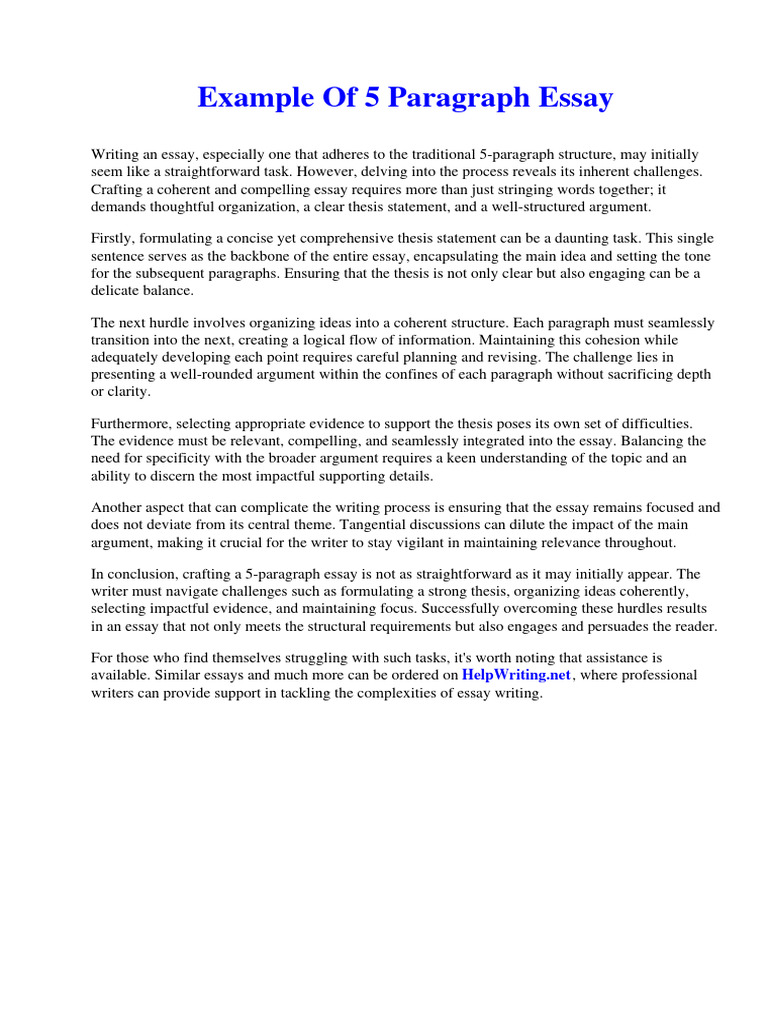 Example of 5 Paragraph Essay PDF Sat Maximilien Robespierre