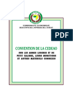 Convention de La Cedeao: Sur Les Armes Legeres Et de Petit Calibre, Leurs Munitions Et Autres Materiels Connexes