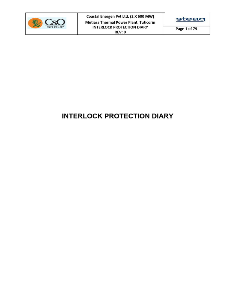 Interlock Protection Diary | PDF | Pump | Equipment