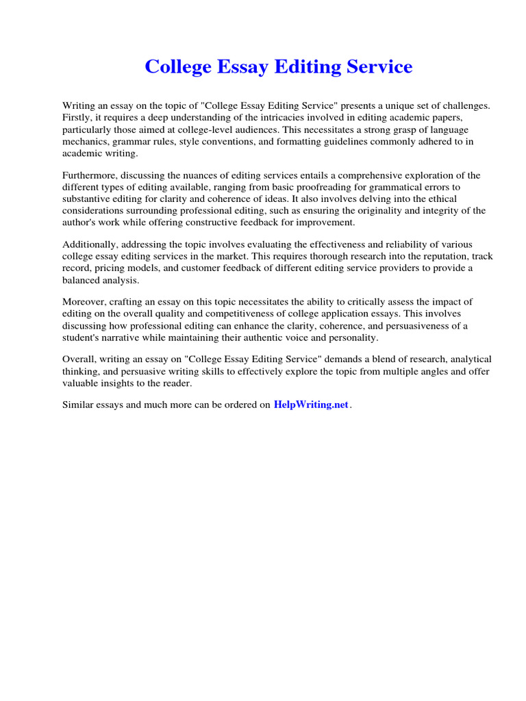College Essay Editing Insights | PDF | Martin Scorsese | Essays