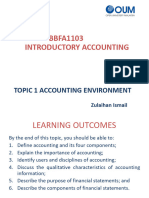 BBFA1103 Topic 1 Accounting Environment - Note