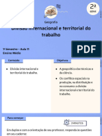 Divisão Internacional e Territorial Do Trabalho: Geografia