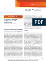 Special Procedures: Procedures Pertaining To Hypothermia and Hyperthermia