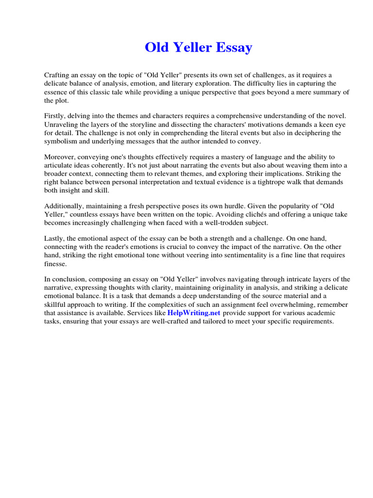 Old yeller essay pdf breast milk breastfeeding