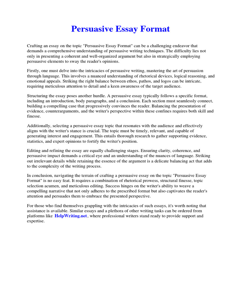 Persuasive Essay Format | PDF | Apollo Program | Nasa