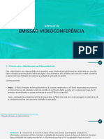 Manual Emissão Videoconferência - NOSSO