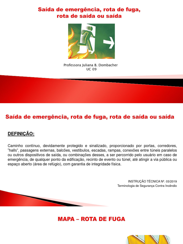 Rota de Fuga e Sinalização de Emergência | PDF | Acessibilidade