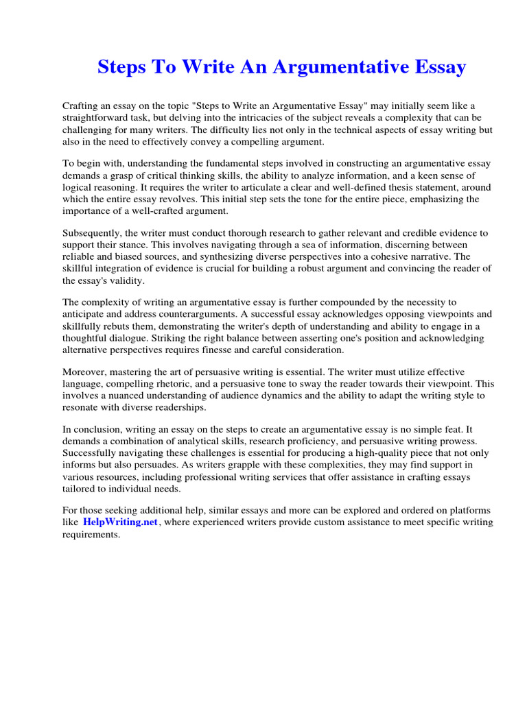 Steps To Write An Argumentative Essay Pdf Cirrhosis Survey