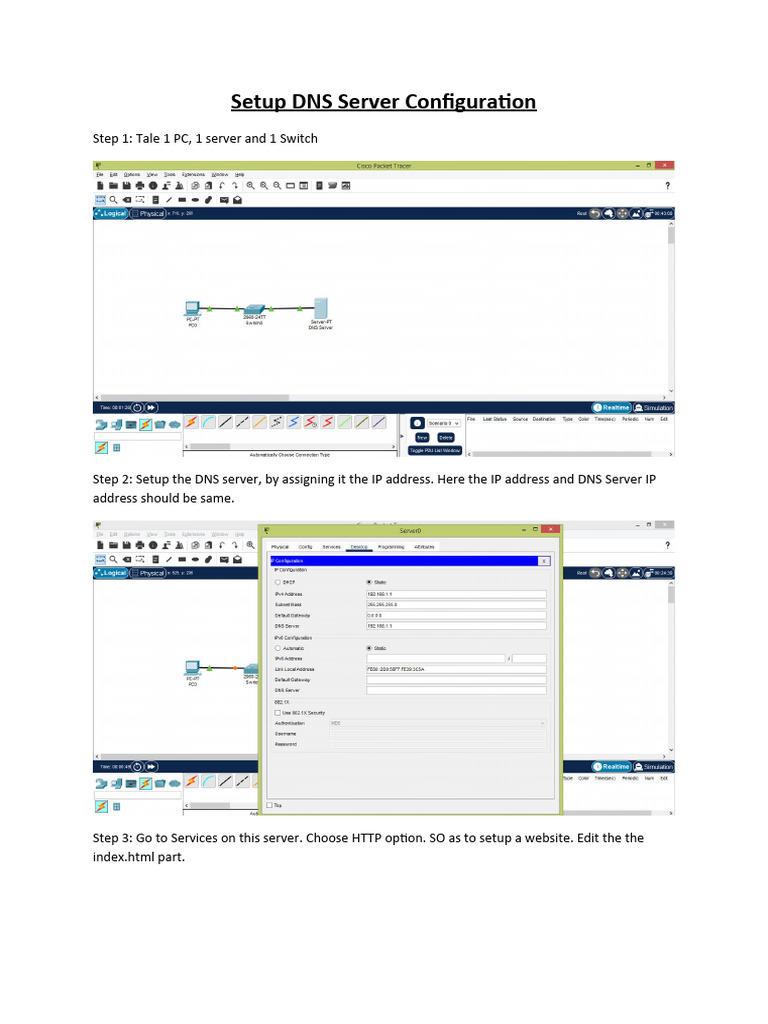 DNS Server Setup and Configuration Guide | PDF