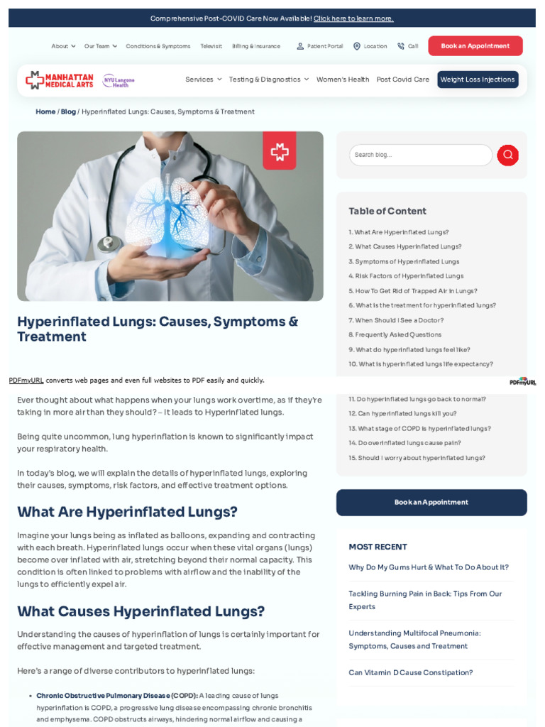 Hyperinflated Lungs On Imaging