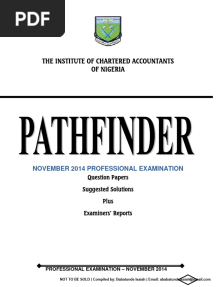 ICAN SFM Past Questions 2014 - Nov 2023