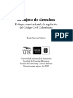 EL SUJETO DE DERECHOS-enfoque Constitucional A La Regulación Del Código Civil Colombiano