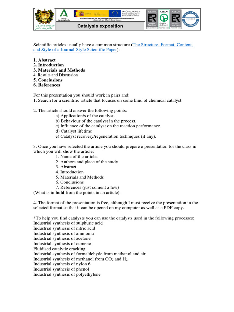 Catalyst Exposition Pdf Catalysis Industrial Processes