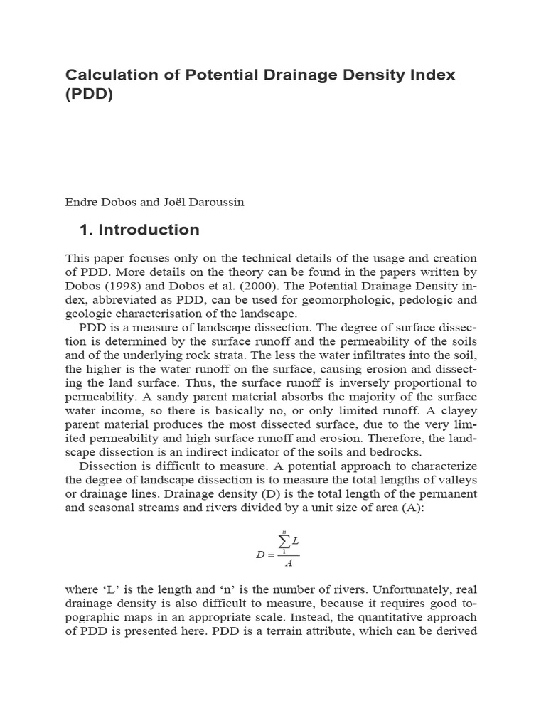 PDD Calculation | PDF | Surface Runoff | Terrain