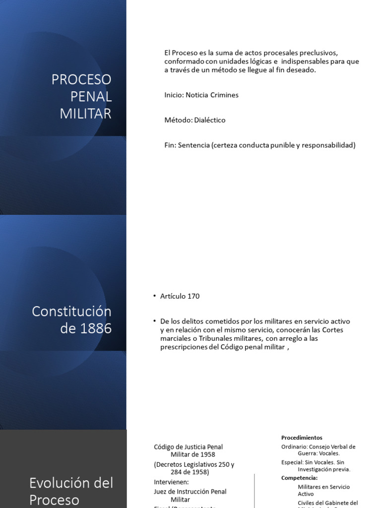 Proceso Penal Militar Pdf Fiscal Procedimiento Criminal