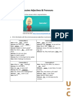 Possessive Adjectives Pronouns