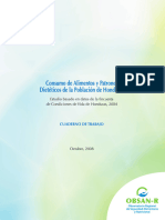 Consumo de Alimentos y Patrones Dieteticos de La Poblacion de Honduras