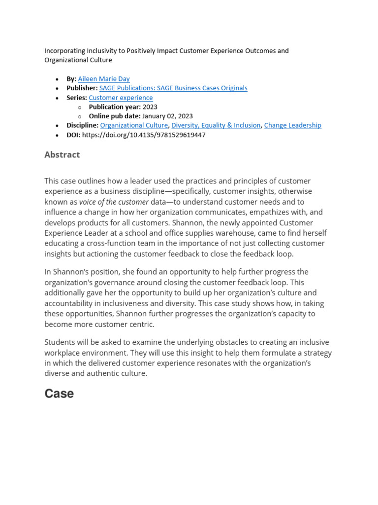 Group 5 - Incorporating Inclusivity To Positively Impact Customer ...