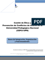 Bases de Integracin Organizacin y Funcionamiento Del CEPCI en La UPN v2017