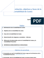 cONTABILIDAD COSTES, Tema 1: DELIMITACIÓN, OBJETIVOS Y FASES CC