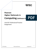 Pearson BTec - Professional Practice Batch 03 Sem 01