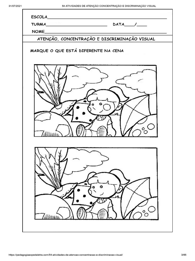 Atividades de Atenção e Concentração | PDF