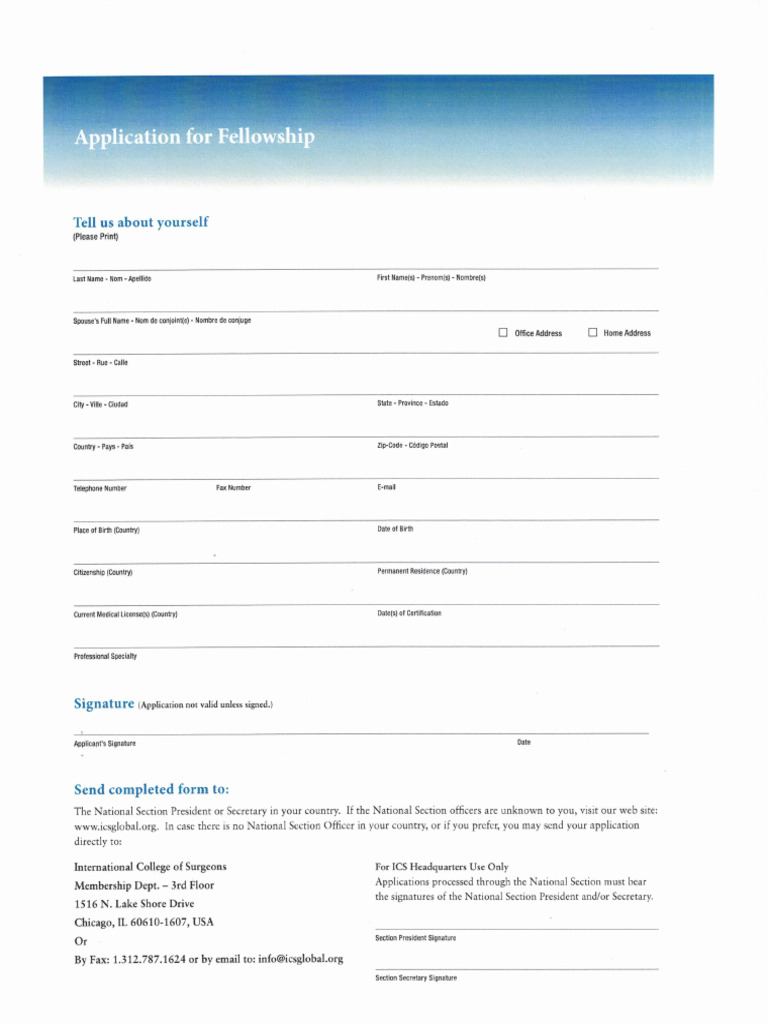 ICS Membership Application | PDF