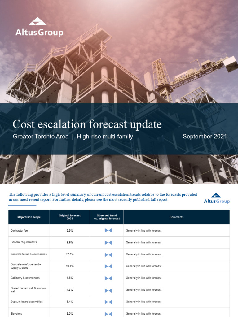 Altus Group Cost Escalation Update - HR Multi-Family - Sept 2021 ...