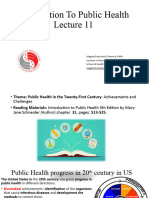 Lecture 11, Introduction To Public Health.