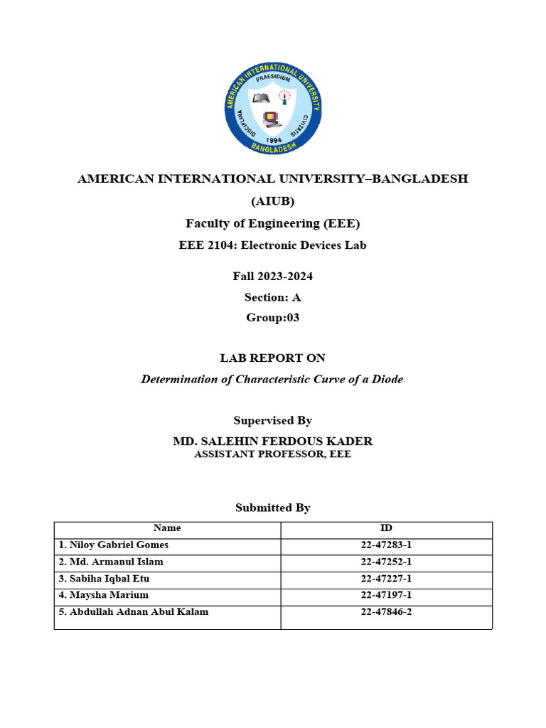 Electronic Devices Lab - 04 | PDF
