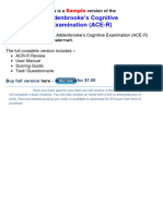 Addenbrooke's Cognitive Examination (ACE-R) Sample