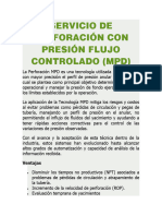 Servicio de Perforación Con Presión Flujo Controlado - MPD