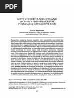 Mate Choice Trade-Offs and Women's Preference For Physically Attractive Men