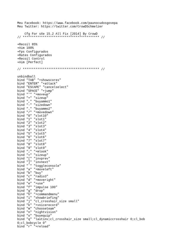 Aimbot cfg cs 1 6 by crowd cfg pdf equipment tools