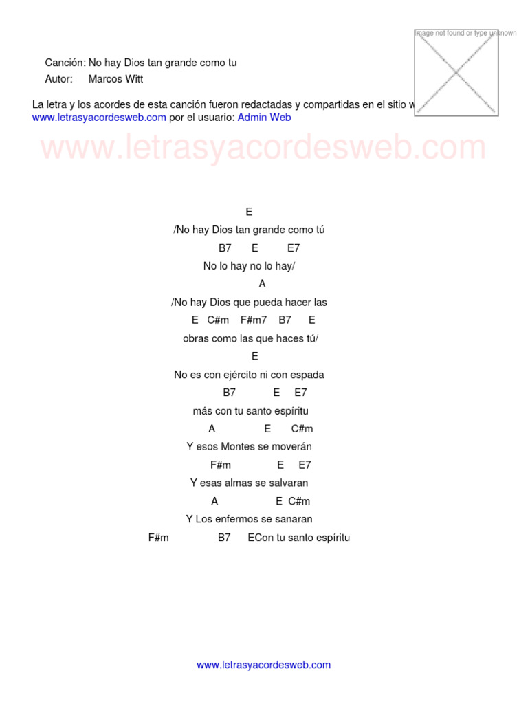 No Hay Dios Tan Grande Como Tu Marcos Witt 15323 Pdf