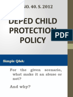 D.O 40 S 2012 Child Protection Policy STRENGTHENING IMPLEMENTATION OF CHILD PROTECTION POLICY IN A NUTSHELL 1